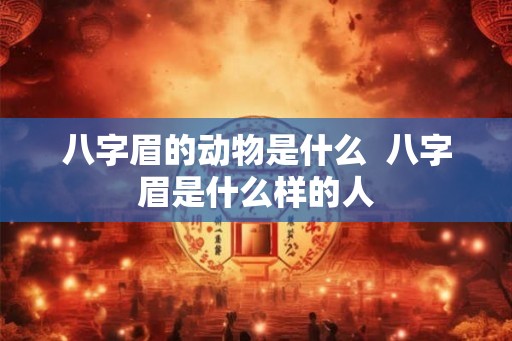 八字眉的动物是什么 八字眉是什么样的人 八字眉的动物是什么 八字眉是什么样的人