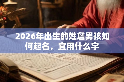 2026年出生的姓詹男孩如何起名，宜用什么字