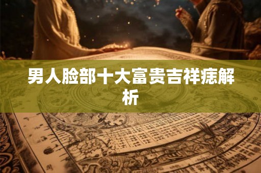 男人脸部十大富贵吉祥痣解析