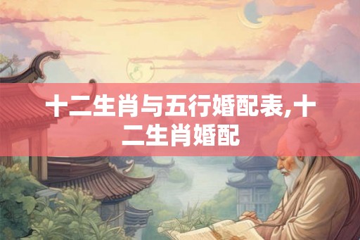 十二生肖与五行婚配表,十二生肖婚配