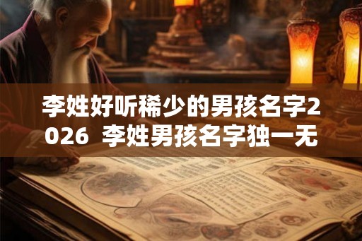 李姓好听稀少的男孩名字2026  李姓男孩名字独一无二