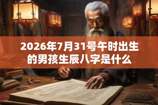 2026年7月31号午时出生的男孩生辰八字是什么