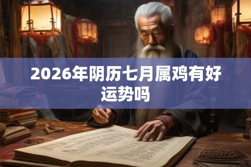 2026年阴历七月属鸡有好运势吗