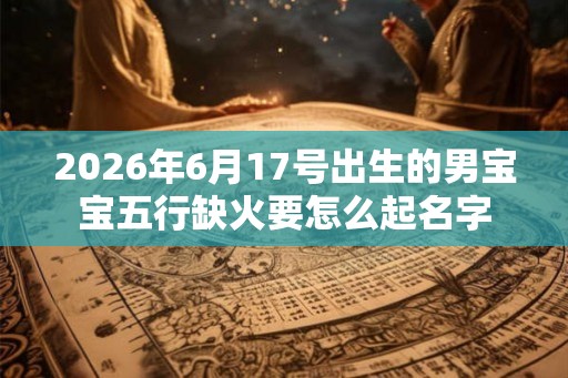 2026年6月17号出生的男宝宝五行缺火要怎么起名字