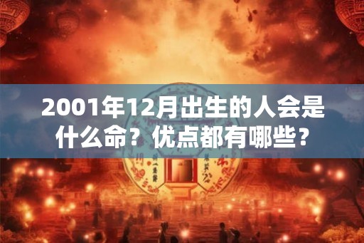 2001年12月出生的人会是什么命？优点都有哪些？