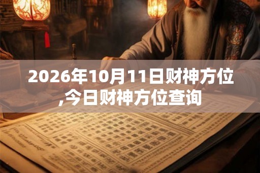2026年10月11日财神方位,今日财神方位查询