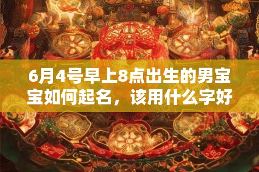 6月4号早上8点出生的男宝宝如何起名，该用什么字好