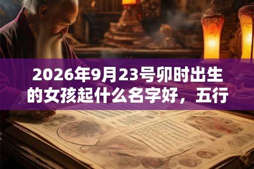 2026年9月23号卯时出生的女孩起什么名字好，五行属什么