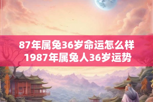 87年属兔36岁命运怎么样 1987年属兔人36岁运势 87年属兔36岁命运怎么样 1987年属兔人36岁运势