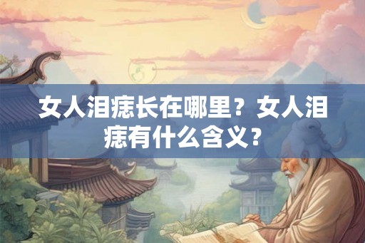 女人泪痣长在哪里？女人泪痣有什么含义？