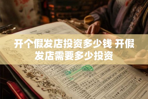 开个假发店投资多少钱 开假发店需要多少投资