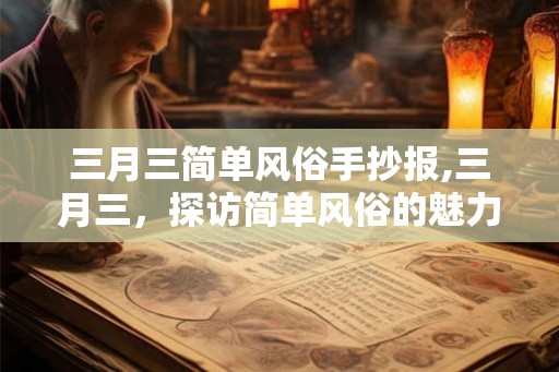 三月三简单风俗手抄报,三月三，探访简单风俗的魅力