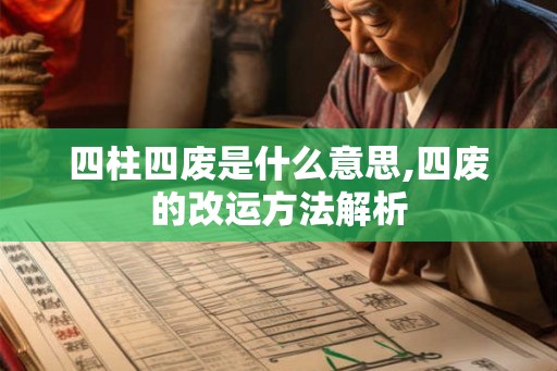 四柱四废是什么意思,四废的改运方法解析