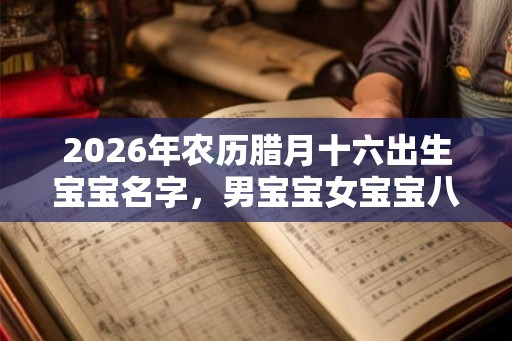 2026年农历腊月十六出生宝宝名字，男宝宝女宝宝八字起名大全