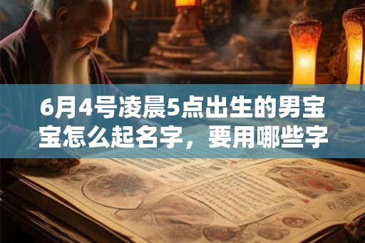 6月4号凌晨5点出生的男宝宝怎么起名字，要用哪些字好
