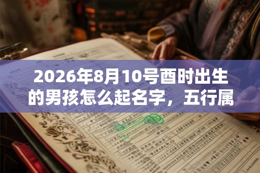 2026年8月10号酉时出生的男孩怎么起名字，五行属什么