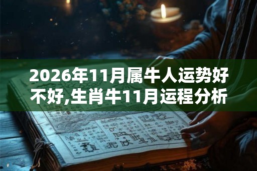 2026年11月属牛人运势好不好,生肖牛11月运程分析