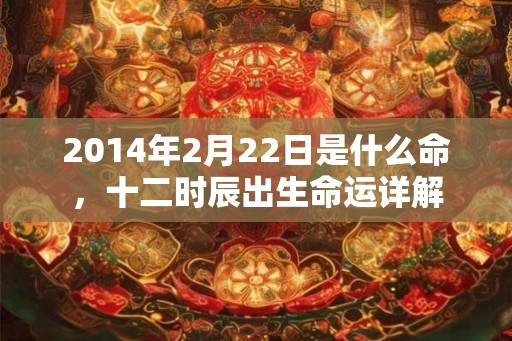 2014年2月22日是什么命，十二时辰出生命运详解