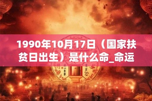 1990年10月17日（国家扶贫日出生）是什么命_命运如何