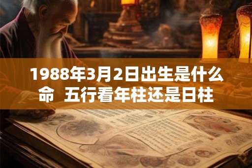 1988年3月2日出生是什么命  五行看年柱还是日柱