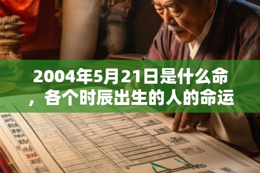 2004年5月21日是什么命，各个时辰出生的人的命运