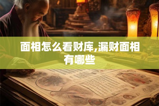面相怎么看财库,漏财面相有哪些
