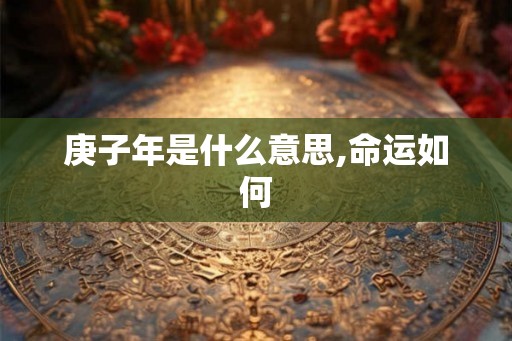 庚子年是什么意思,命运如何