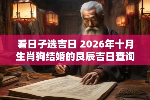 看日子选吉日 2026年十月生肖狗结婚的良辰吉日查询
