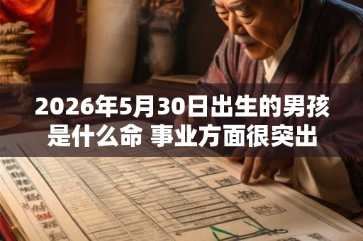 2026年5月30日出生的男孩是什么命 事业方面很突出