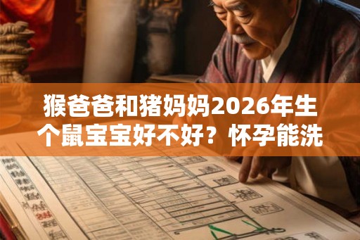 猴爸爸和猪妈妈2026年生个鼠宝宝好不好？怀孕能洗澡吗？