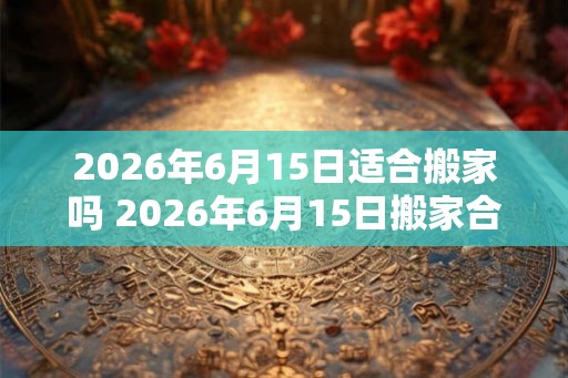 2026年6月15日适合搬家吗 2026年6月15日搬家合适吗