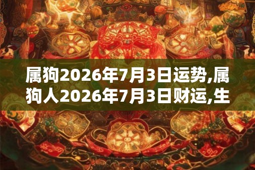 属狗2026年7月3日运势,属狗人2026年7月3日财运,生肖狗2026年7月3日运势