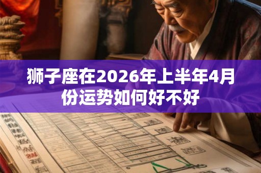 狮子座在2026年上半年4月份运势如何好不好