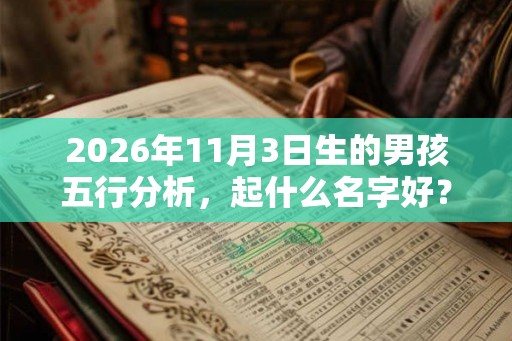 2026年11月3日生的男孩五行分析，起什么名字好？