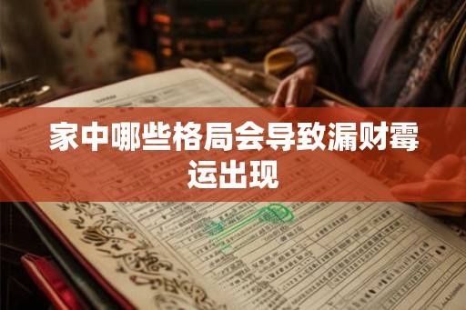 家中哪些格局会导致漏财霉运出现