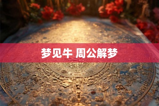 梦见牛 周公解梦 梦见牛 周公解梦
