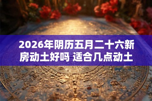 2026年阴历五月二十六新房动土好吗 适合几点动土 2026年阴历五月二十六新房动土好吗 适合几点动土