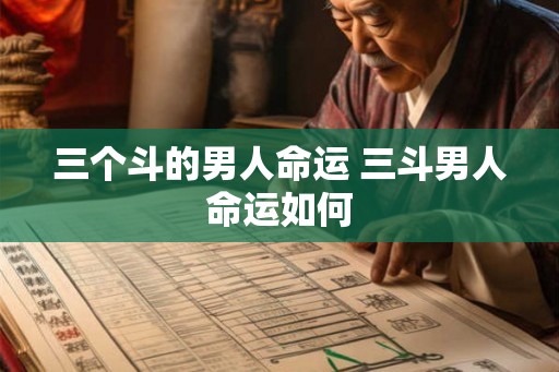 三个斗的男人命运 三斗男人命运如何