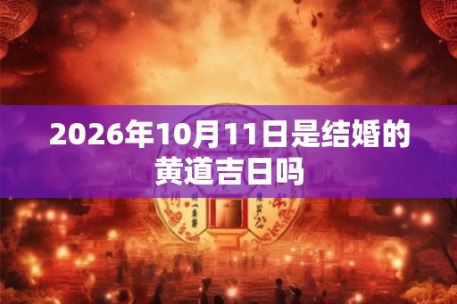 2026年10月11日是结婚的黄道吉日吗