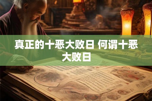 真正的十恶大败日 何谓十恶大败日