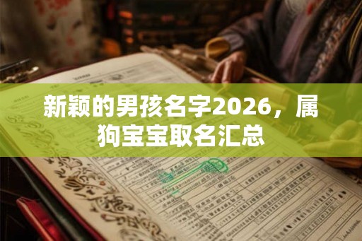 新颖的男孩名字2026，属狗宝宝取名汇总
