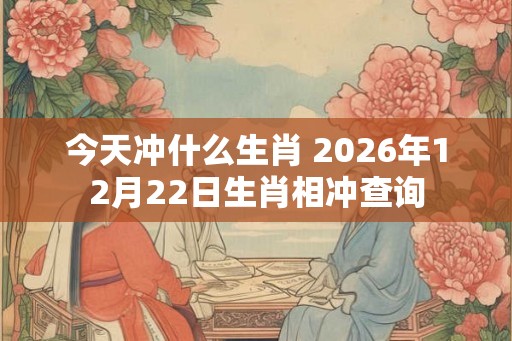 今天冲什么生肖 2026年12月22日生肖相冲查询 今天冲什么生肖 2026年12月22日生肖相冲查询