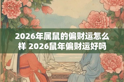2026年属鼠的偏财运怎么样 2026鼠年偏财运好吗
