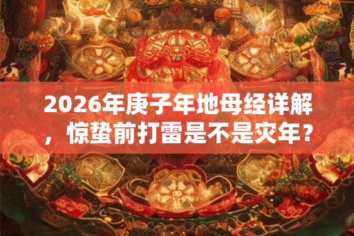2026年庚子年地母经详解,惊蛰前打雷是不是灾年? 2026年庚子年地母经详解,惊蛰前打雷是不是灾年?