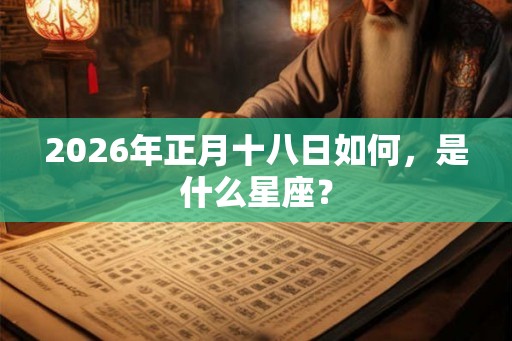 2026年正月十八日如何，是什么星座？