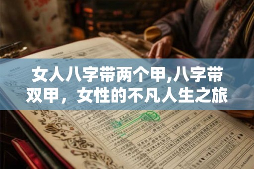 女人八字带两个甲,八字带双甲，女性的不凡人生之旅！
