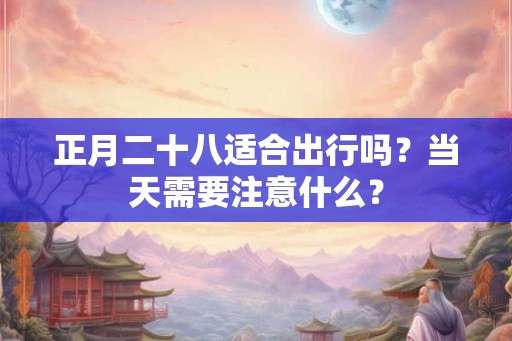 正月二十八适合出行吗?当天需要注意什么? 正月二十八适合出行吗?当天需要注意什么?