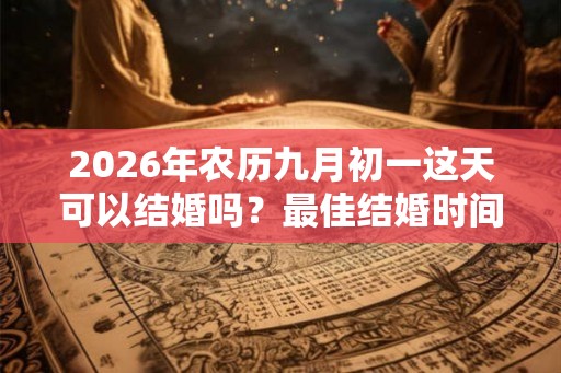 2026年农历九月初一这天可以结婚吗？最佳结婚时间？