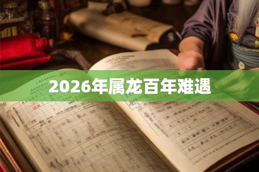 2026年属龙百年难遇 2026年属龙百年难遇