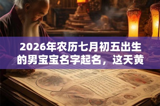 2026年农历七月初五出生的男宝宝名字起名,这天黄历好吗? 2026年农历七月初五出生的男宝宝名字起名,这天黄历好吗?